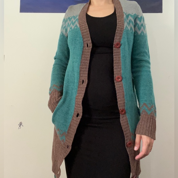 Flying tomato wool blend cardigan size small - Picture 2 of 5